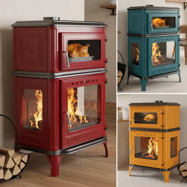 Holzofen mit Granit-Pop-Ofen · 11 kW