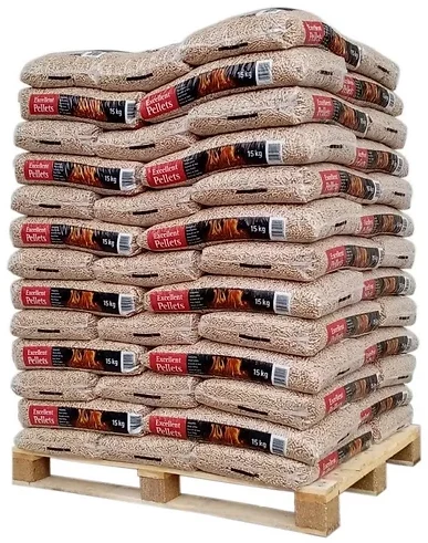 Excellent Pellets Premium Holzpellets – Palette 975kg (65 Säcke)