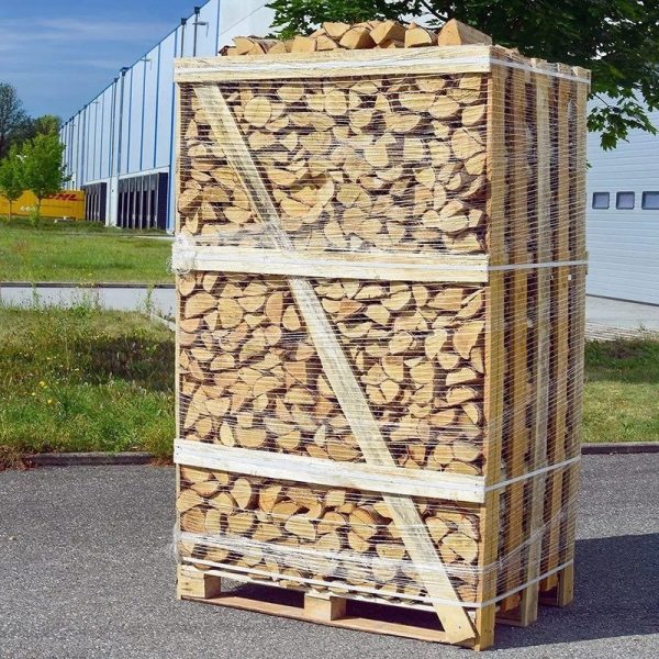 Brennholz Birke 25 cm – 1,8 Raummeter auf Palette, kammergetrocknet &amp; ofenfertig