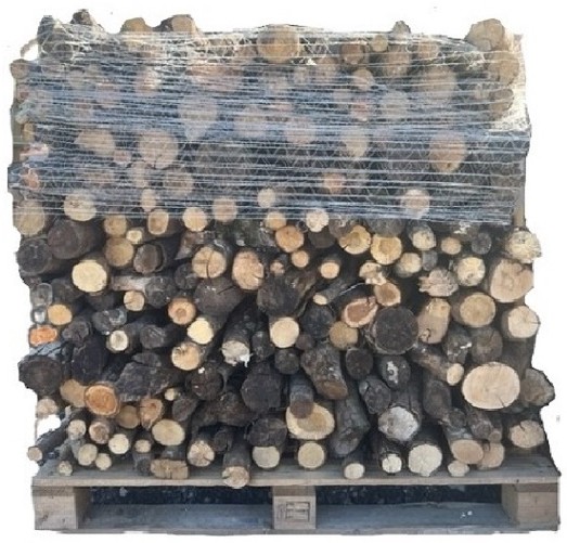 Holzkohle, 50 cm, trockene Hartholzpalette, bereit zum Brennen